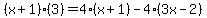 %28x%2B1%29%283%29=4%28x%2B1%29-4%283x-2%29