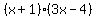 %28x%2B1%29%283x-4%29
