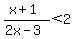 %28x%2B1%29%2F%282x-3%29+%3C+2