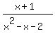 (x+1)/(x^2-x-2)