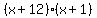 (x+12)(x+1)