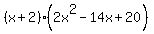 %28x%2B2%29%282x%5E2+-+14x+%2B+20%29