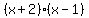 (x+2)(x-1)