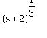 (x+2)^(1/3)