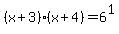 %28x%2B3%29%28x%2B4%29+=+6%5E1