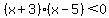 (x+3)(x-5)<0