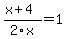 %28x%2B4%29%2F2x+=+1