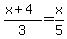 %28x%2B4%29%2F3+=+x%2F5