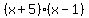 (x+5)(x-1)