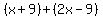 %28x%2B9%29+%2B+%282x-9%29