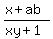 %28x%2Bab%29%2F%28xy%2B1%29