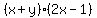 %28x%2By%29%282x-1%29