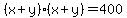 %28x%2By%29%28x%2By%29=400