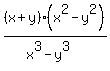 (x+y)(x^2-y^2)/(x^3-y^3)