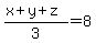 %28x%2By%2Bz%29%2F3+=+8
