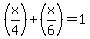 %28x%2F4%29%2B%28x%2F6%29=1