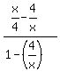 %28x%2F4+-+4%2Fx%29%2F%281-%284%2Fx%29%29