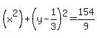 %28x%5E2%29+%2B+%28y-1%2F3%29%5E2+=+154%2F9