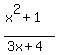 %28x%5E2%2B1%29%2F%283x%2B4%29