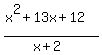 (x^2+13x+12)/(x+2)