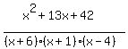 %28x%5E2%2B13x%2B42%29%2F%28%28x%2B6%29%28x%2B1%29%28x-4%29%29