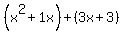%28x%5E2%2B1x%29%2B%283x%2B3%29