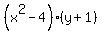 (x^2-4)(y+1)