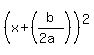 (x +(b/(2a)))^2