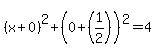 %28x+%2B+0%29%5E2+%2B+%280+%2B+%281%2F2%29%29%5E2+=+4