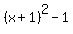 (x + 1)^2 - 1