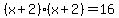 %28x+%2B+2%29%28x+%2B+2%29+=+16