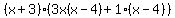 %28x+%2B+3%29%283x%28x+-+4%29+%2B+1%28x+-+4%29%29