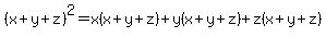 %28x+%2B+y+%2B+z%29%5E2+=+x%28x+%2B+y+%2B+z%29+%2B+y%28x+%2B+y+%2B+z%29+%2B+z%28x+%2B+y+%2B+z%29