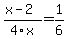 %28x+-+2%29%2F4x+=+1%2F6