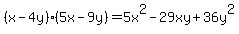 (x - 4y)(5x - 9y)=5x^2-29xy+36y^2