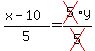 %28x-10%29%2F5=cross%285%29y%2Fcross%285%29