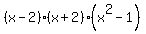 (x-2)(x+2)(x^2-1)
