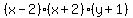 (x-2)(x+2)(y+1)