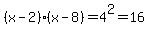 %28x-2%29%2A%28x-8%29+=+4%5E2+=+16