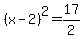 %28x-2%29%5E2+=+17%2F2
