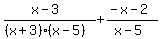 %28x-3%29%2F%28%28x%2B3%29%28x-5%29%29%2B%28-x-2%29%2F%28x-5%29