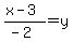 %28x-3%29%2F%28-2%29=y