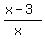 (x-3)/(x)