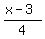 (x-3)/4