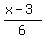 (x-3)/6