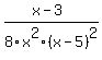 %28x-3%29%2F8x%5E2%28x-5%29%5E2