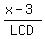 %28x-3%29%2FLCD