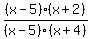 %28x-5%29%28x%2B2%29%2F%28x-5%29%28x%2B4%29