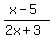 %28x-5%29%2F%282x%2B3%29