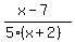 %28x-7%29%2F%285%28x%2B2%29%29
